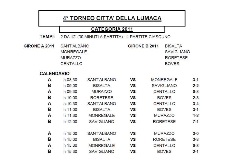 CALENDARIO 2011